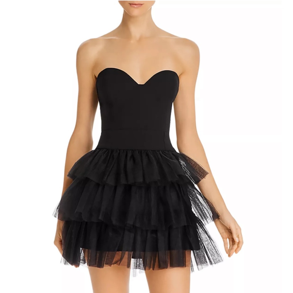 Likely Glynn Strapless Tulle-Skirt Mini Dress size 6
